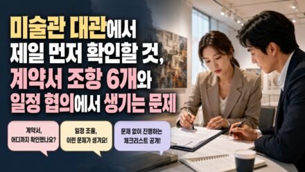 미술관 대관에서 제일 먼저 확인할 것, 계약서 조항 6개와 일정 협의에서 생기는 문제