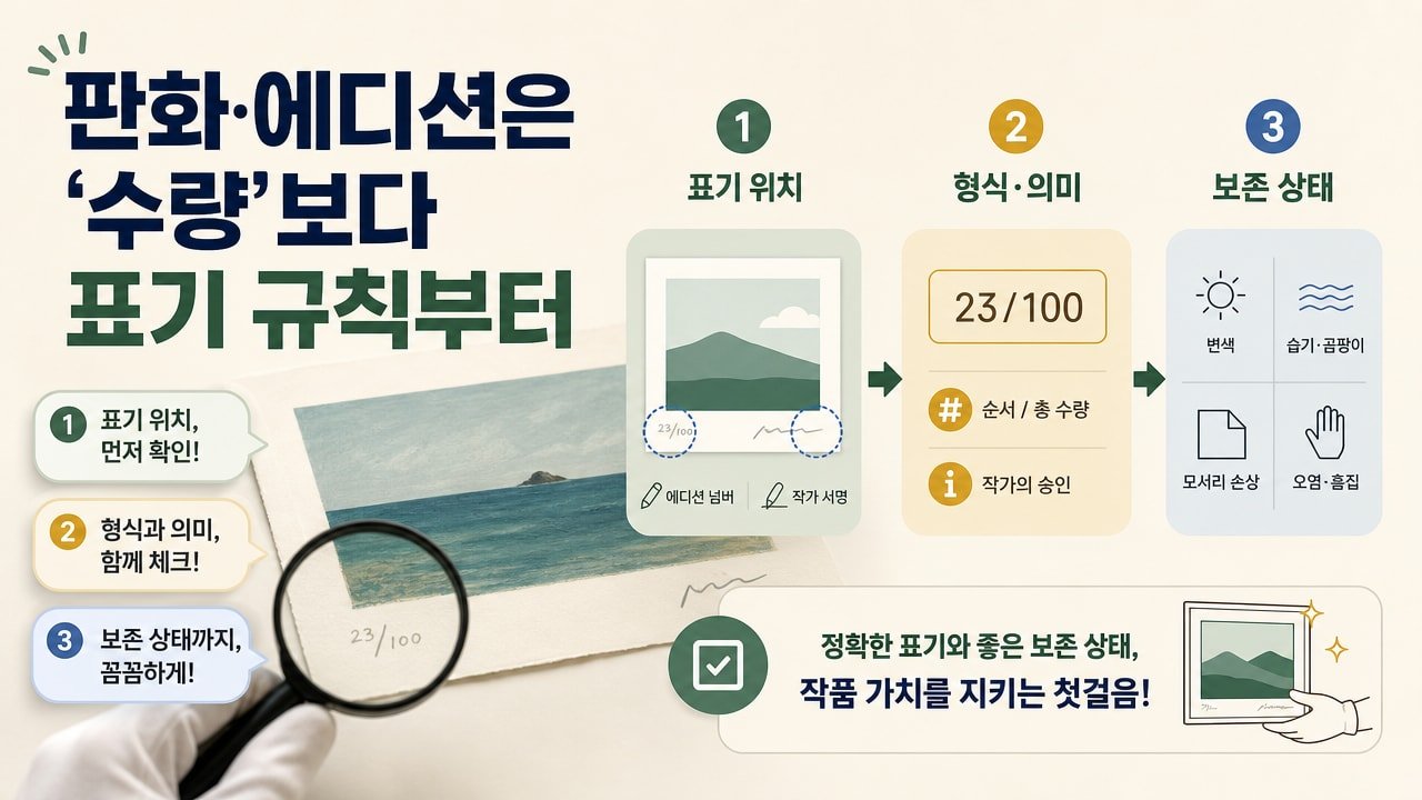 판화·에디션은 ‘수량’보다 표기 규칙부터