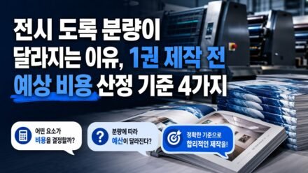 전시 도록 분량이 달라지는 이유, 1권 제작 전 예상 비용 산정 기준 4가지