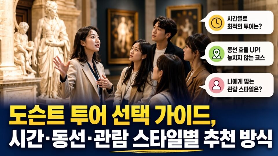 도슨트 투어 선택 가이드, 시간·동선·관람 스타일별 추천 방식