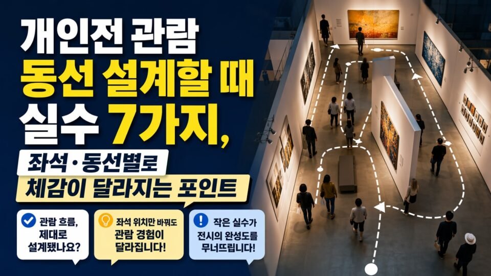 개인전 관람 동선 설계할 때 실수 7가지, 좌석·동선별로 체감이 달라지는 포인트