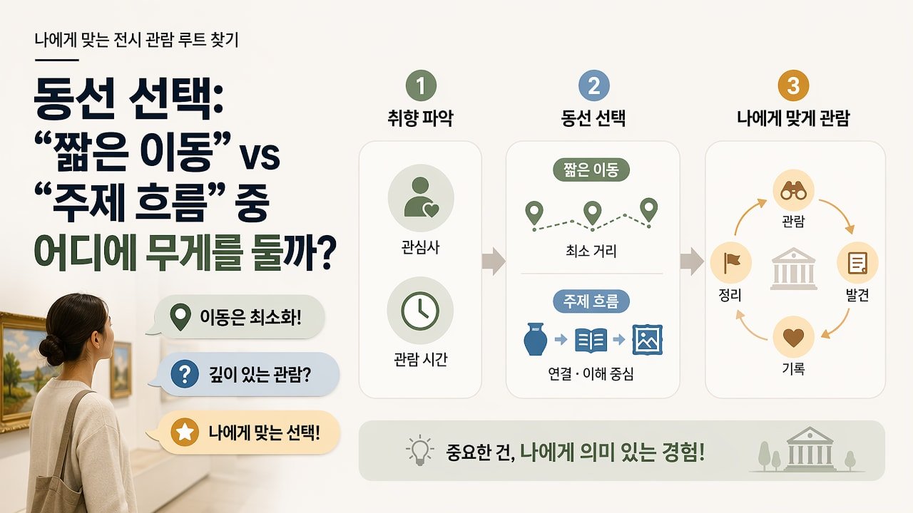 동선 선택: “짧은 이동” vs “주제 흐름” 중 어디에 무게를 둘까?