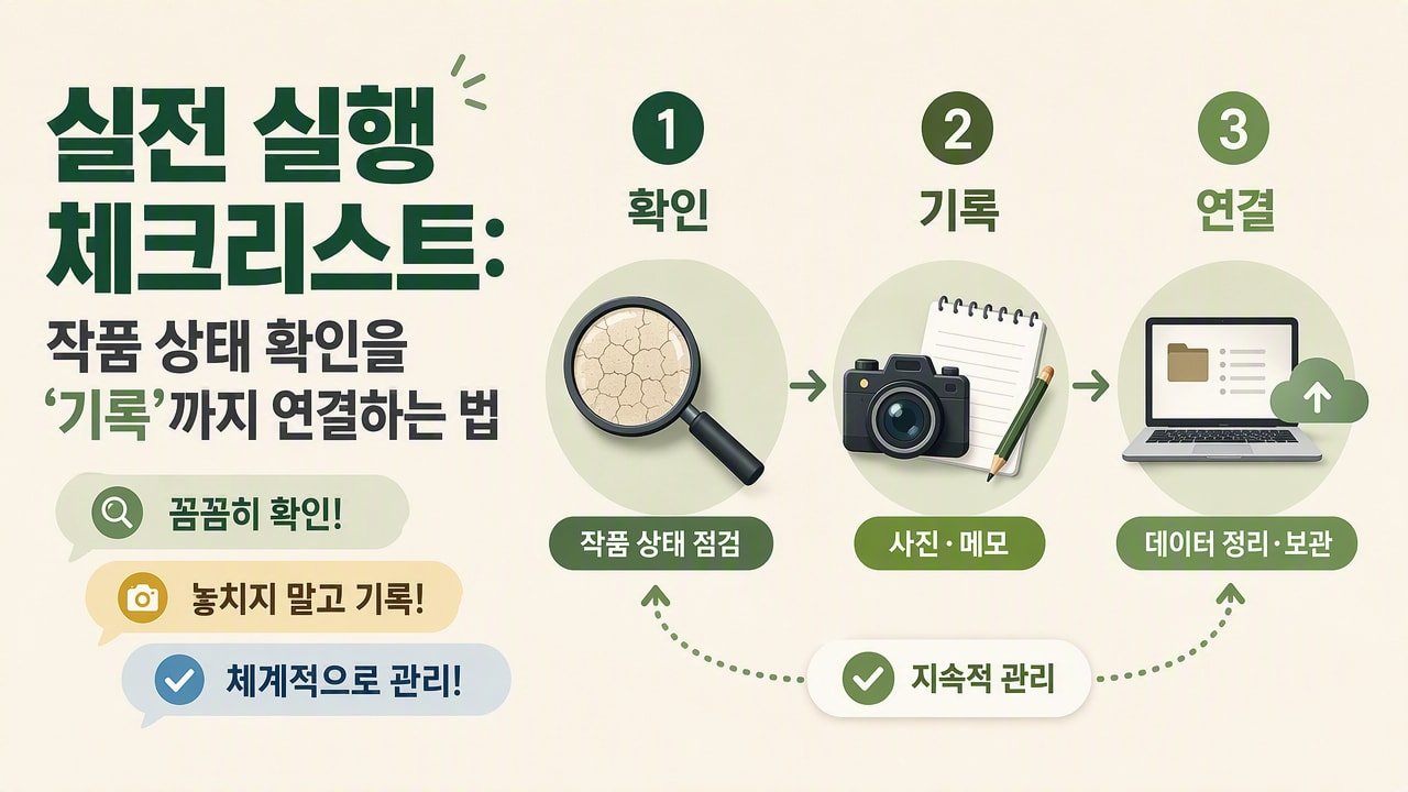 실전 실행 체크리스트: 작품 상태 확인을 ‘기록’까지 연결하는 법