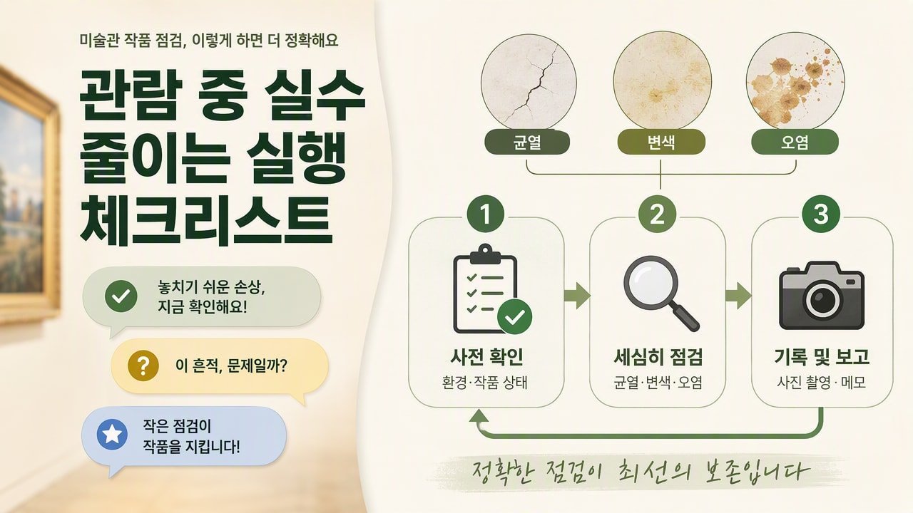 관람 중 실수 줄이는 실행 체크리스트