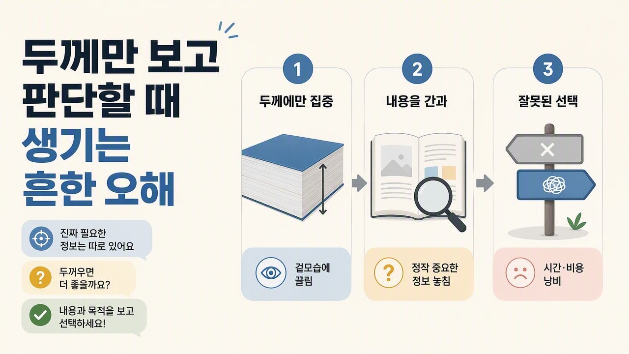 두께만 보고 판단할 때 생기는 흔한 오해