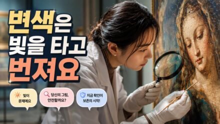 미술관 작품 보존 상태 확인할 때 ‘변색’과 ‘오염’ 구분이 어려운 이유, 현장에서 이렇게 보면 빠르다