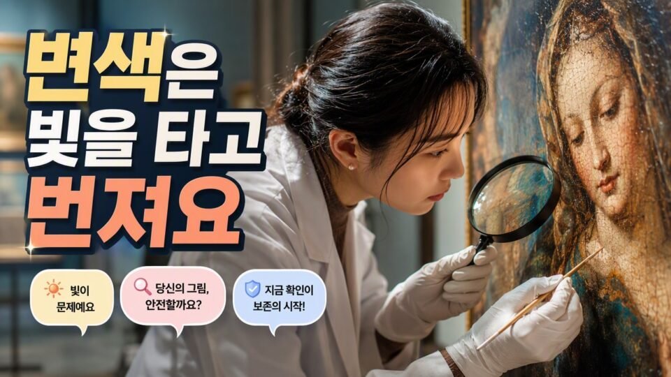 미술관 작품 보존 상태 확인할 때 ‘변색’과 ‘오염’ 구분이 어려운 이유, 현장에서 이렇게 보면 빠르다