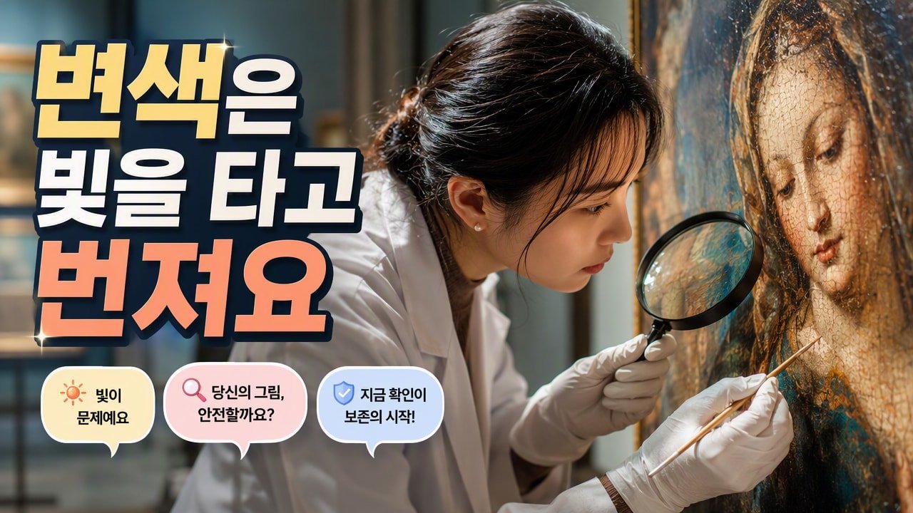 미술관 작품 보존 상태 확인할 때 ‘변색’과 ‘오염’ 구분이 어려운 이유, 현장에서 이렇게 보면 빠르다