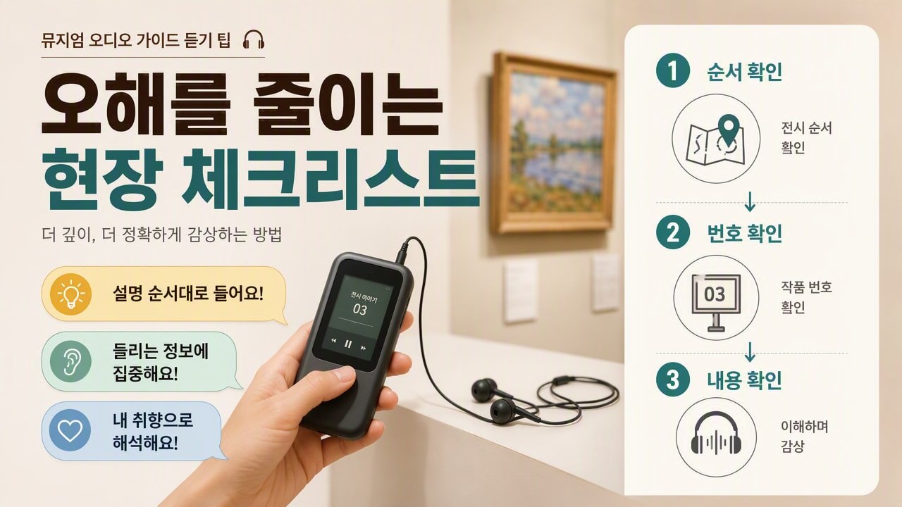 오해를 줄이는 현장 체크리스트