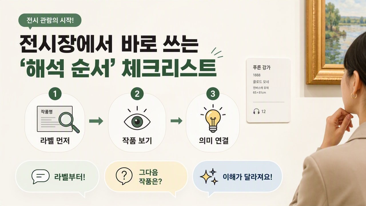 전시장에서 바로 쓰는 ‘해석 순서’ 체크리스트